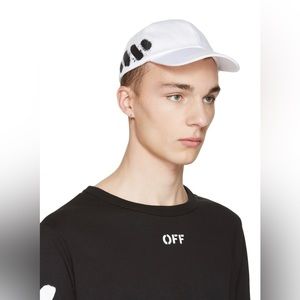 Off white diagonal spray logo cap in white men/women